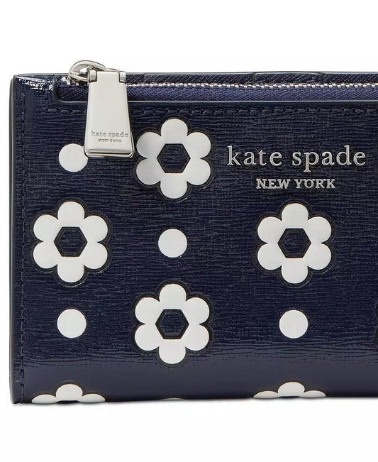 Morgan Daisy Dot Embossed Saffiano Leather Wallet