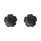 Women's Faux Stone Signature Tea Rose Stud Earrings