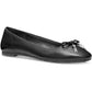 NORI  Womens Leather Bow at tow Ballet Flats