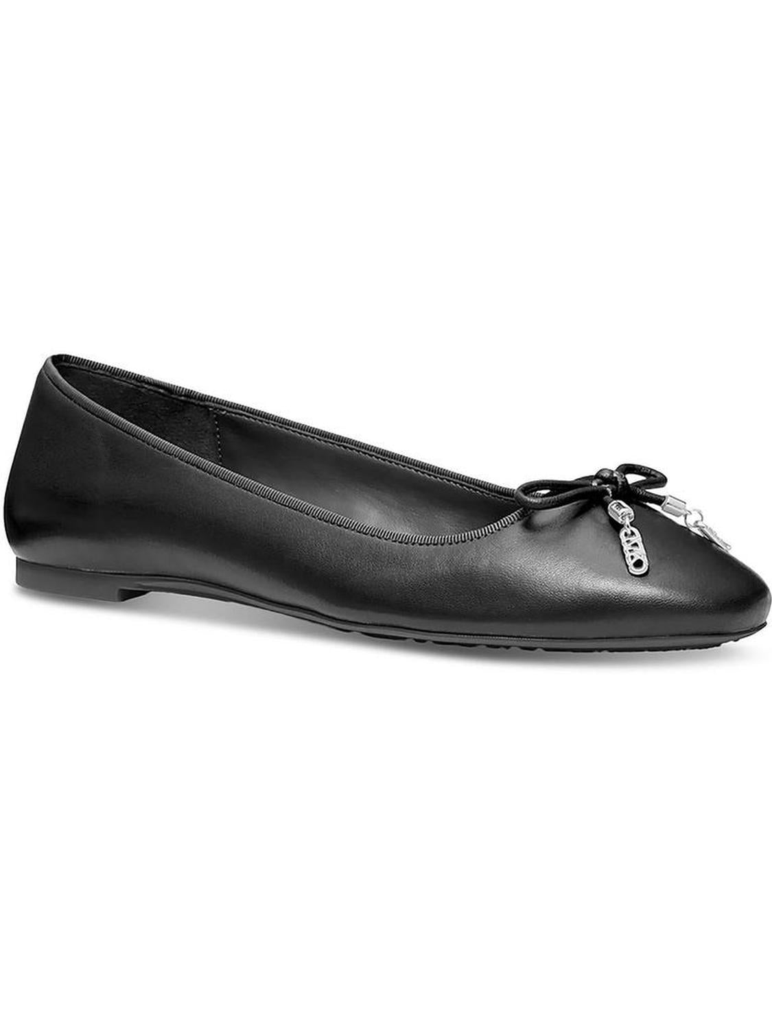 NORI  Womens Leather Bow at tow Ballet Flats