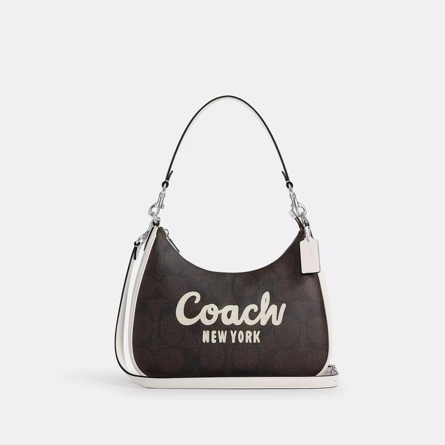 Teri Hobo In Signature Canvas With Coach Graphic