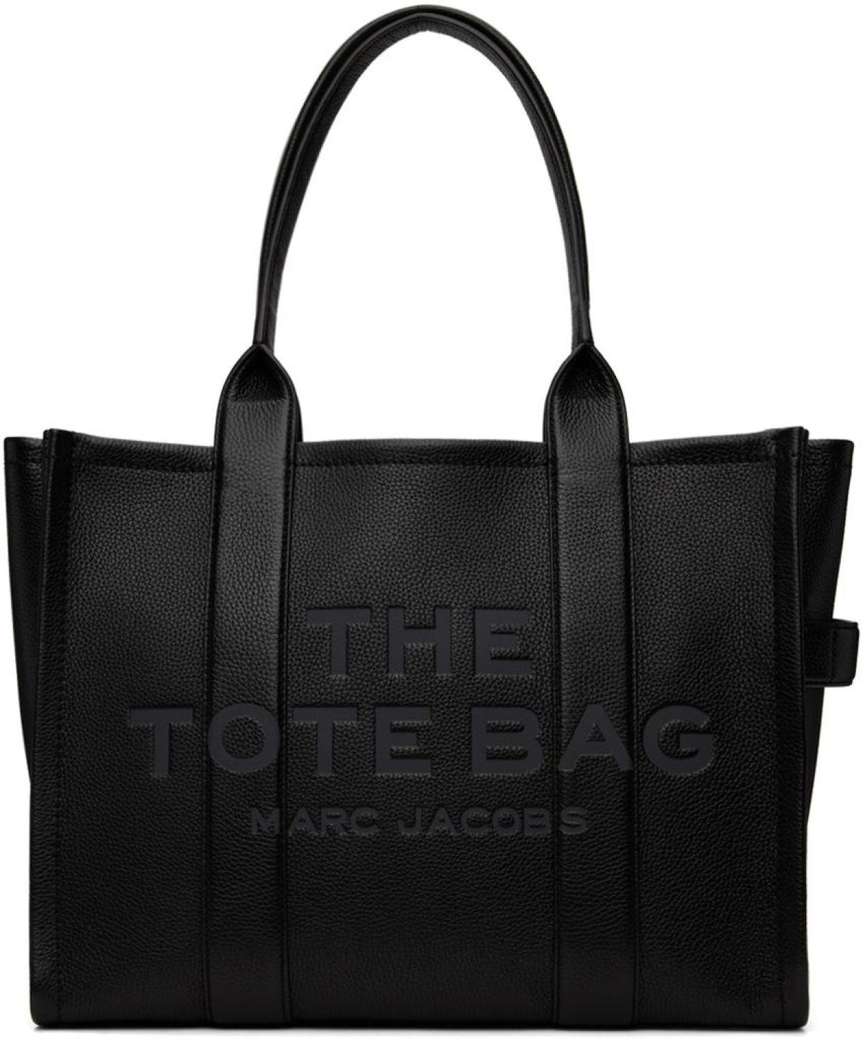 Black 'The Leather Large' Tote