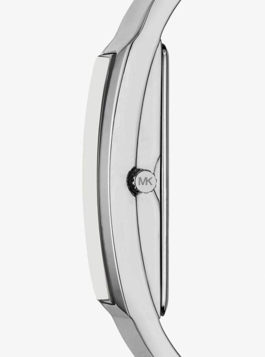 Yazmeen Silver-Tone Bangle Watch