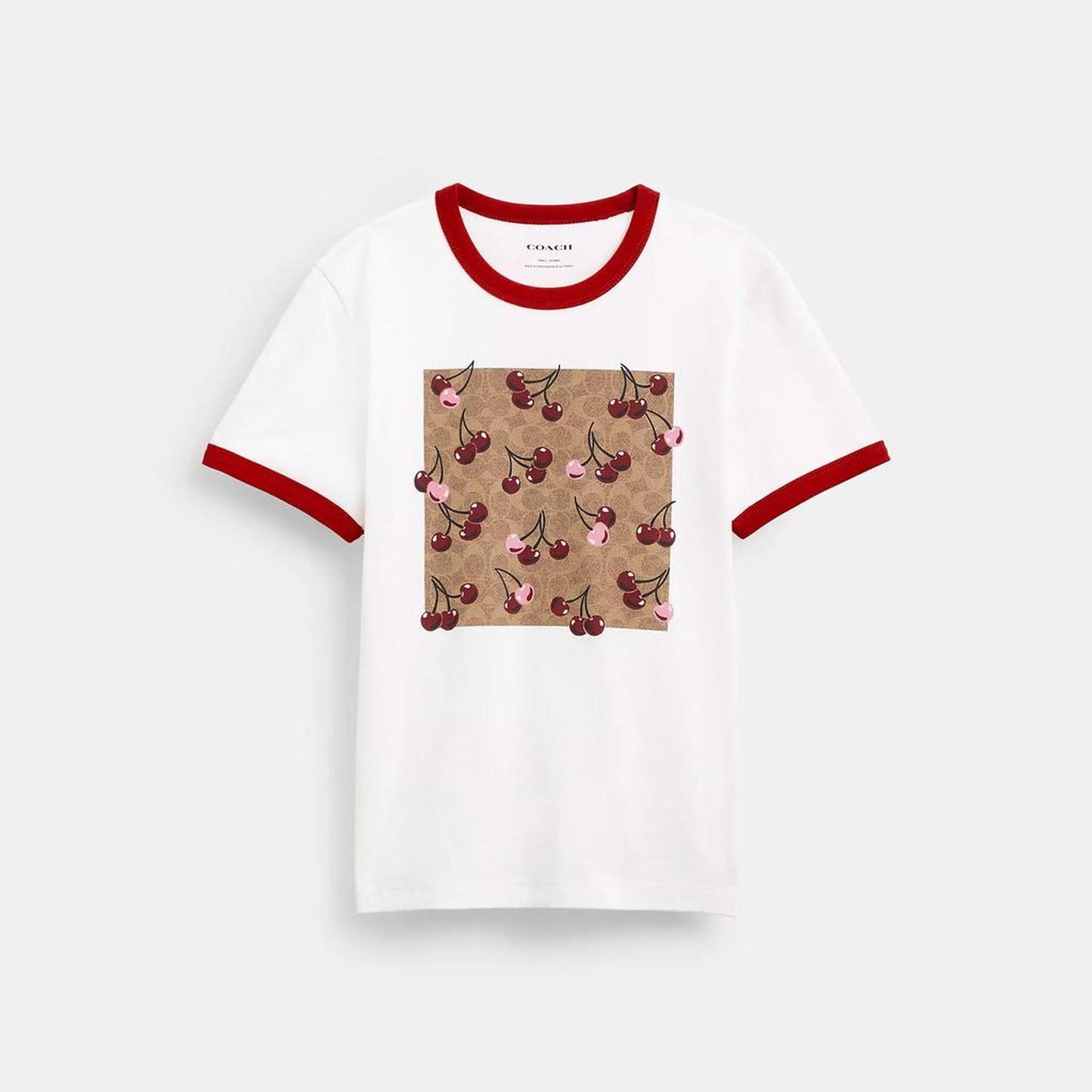 Signature Square Cherry T Shirt In Organic Cotton