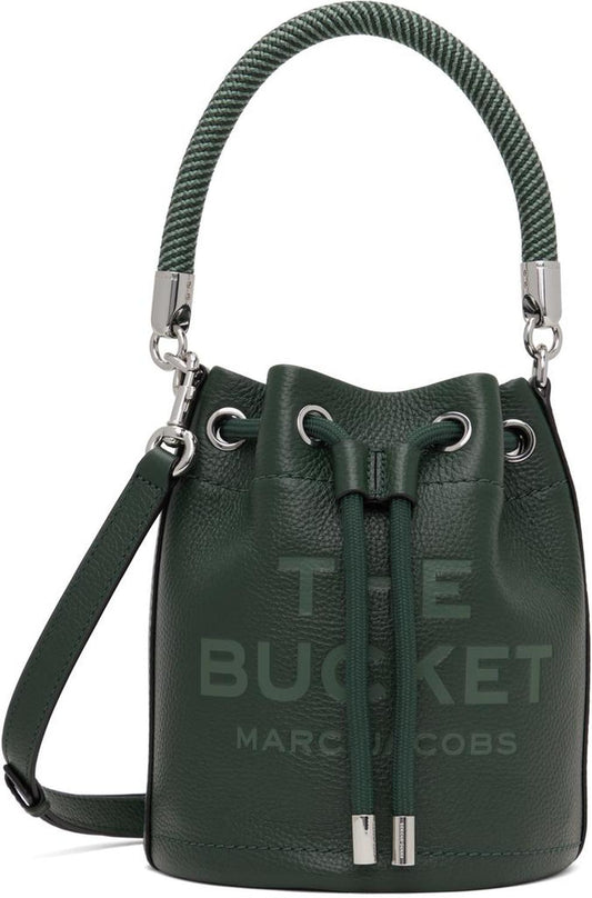 Green 'The Leather Bucket' Bag