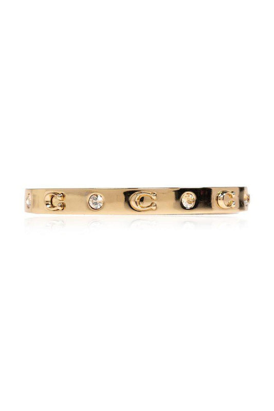 Coach Logo Plaque Embellished Bracelet