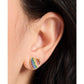 Gold-Tone Multicolor Pavé Heart Stud Earrings