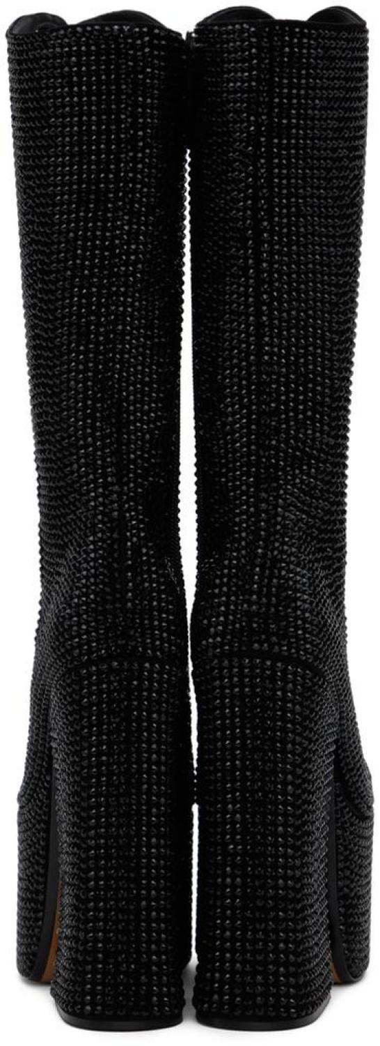 Black 'The Rhinestone Kiki Knee-High' Tall Boots