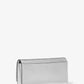 Mona Large Metallic Saffiano Leather Clutch