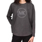 Womens Logo Ribbed Pullover Top