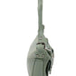 Womens Leather Silver Tone Hardware Shoulder Bag Sage