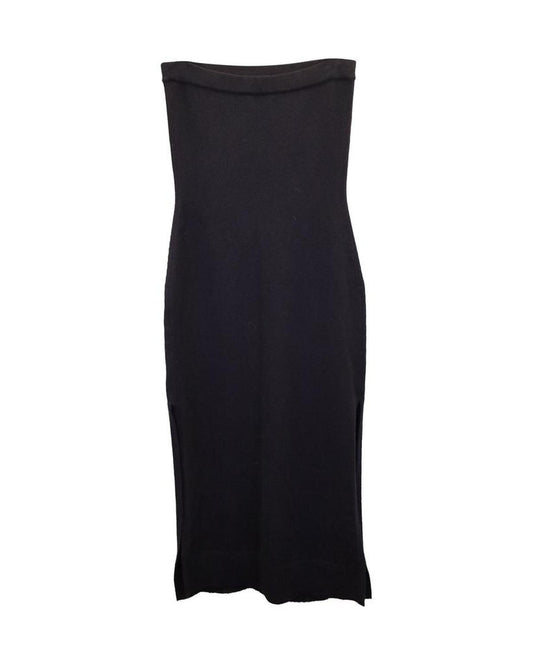 Michael Kors Strapless Midi Dress in Black Cashmere