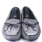 Michael Michael Kors Womens Silver Glitter Slip On Loafer Slipper