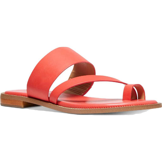 Pratt Womens Leather Thong Flat Sandals