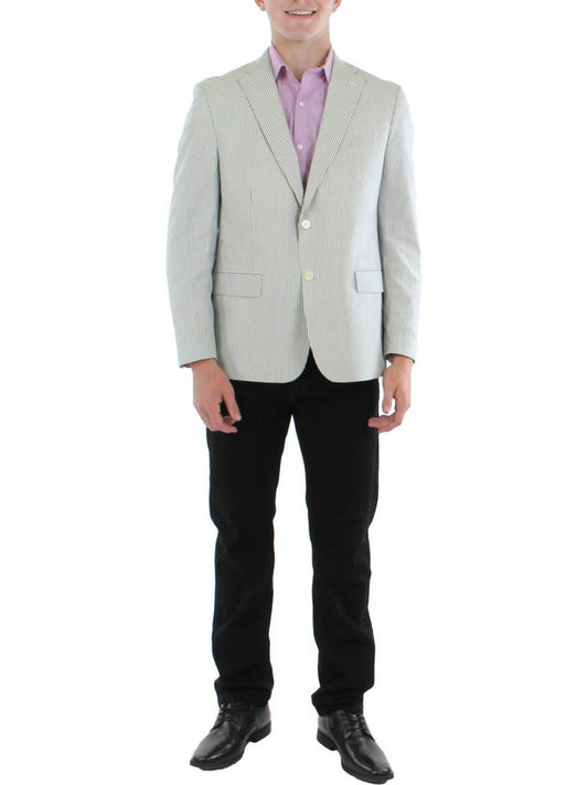 Mens Seersucker Classic Fit Sportcoat