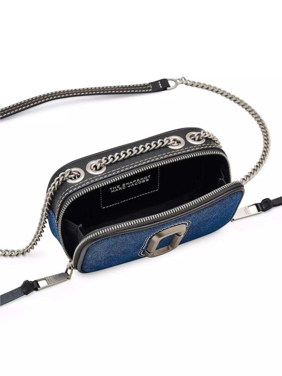 The Denim Chain Snapshot Crossbody Bag