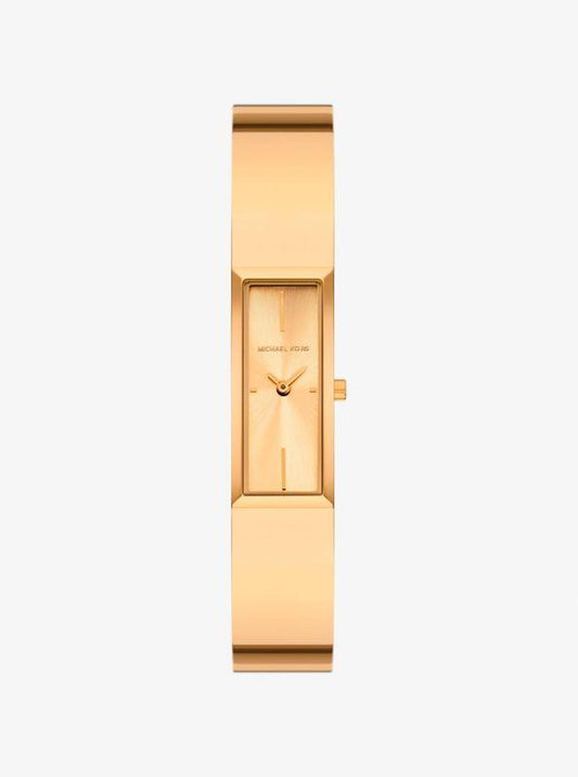 Yazmeen Gold-Tone Bangle Watch