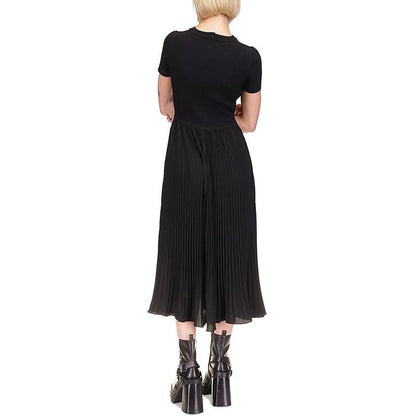 Womens Pleated Viscose Midi Dress