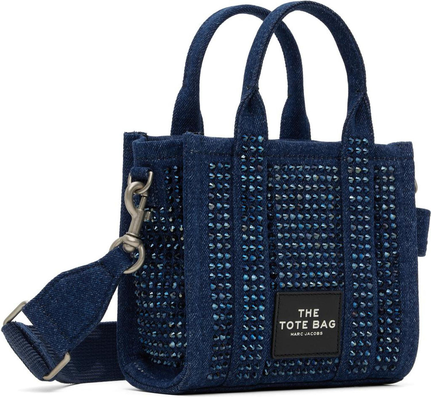 Blue 'The Crystal Denim Crossbody' Tote