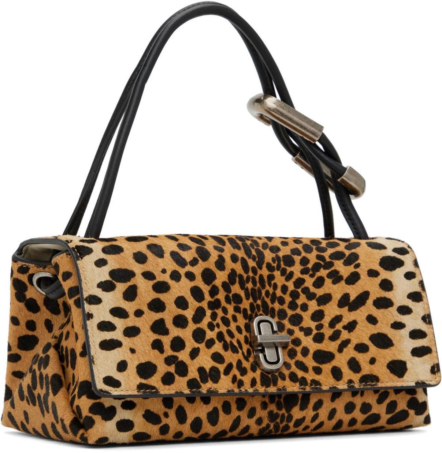 Black & Brown 'The Cheetah Haircalf Mini Dual' Bag