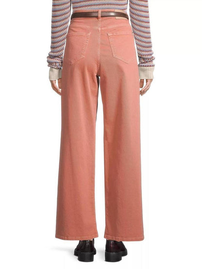 Weekend Medina Mid Rise Wide Leg Jean In Antique Rose