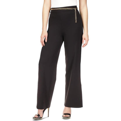 Womens Crepe Dressy Wide Leg Pants