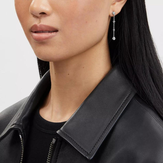 Coach Outlet Open Circle Linear Earrings