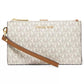 Logo Jet Set Large Double-Zip Wristlet In Vanilla In White