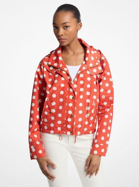 Polka Dot Signature Logo Ciré Jacket