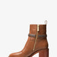 Mindy Leather and Signature Logo Trim Ankle Boot