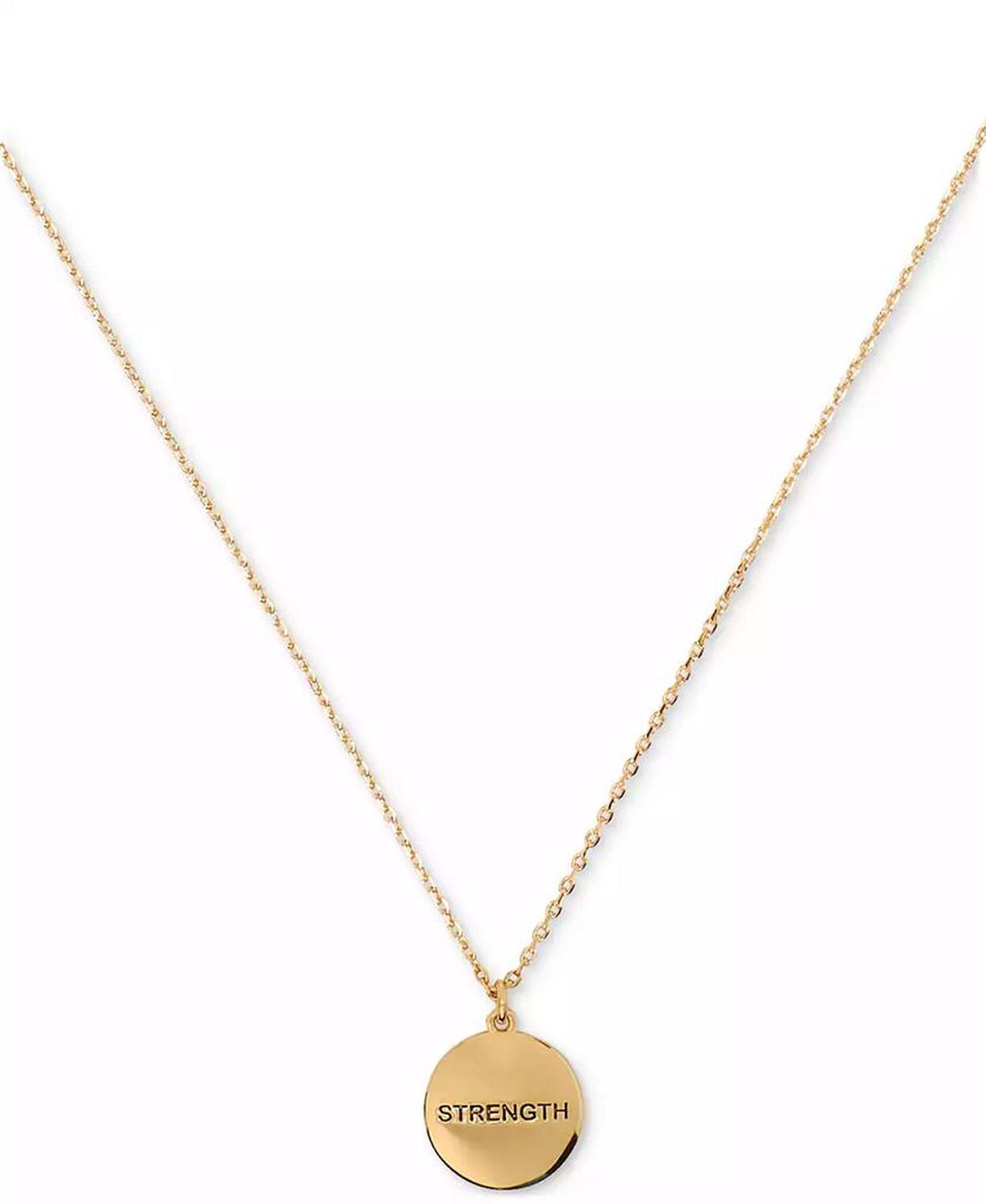 Gold-Tone Color Spark Round Pendant Necklace, 16" + 3" extender