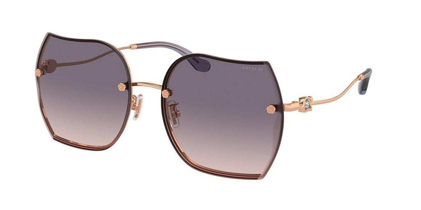 Coach Women's 60mm Shiny Rose Gold Sunglasses