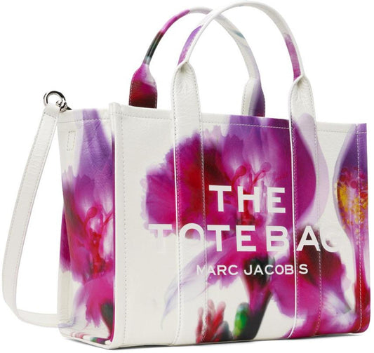 Pink & White 'The Future Floral Leather Medium' Tote