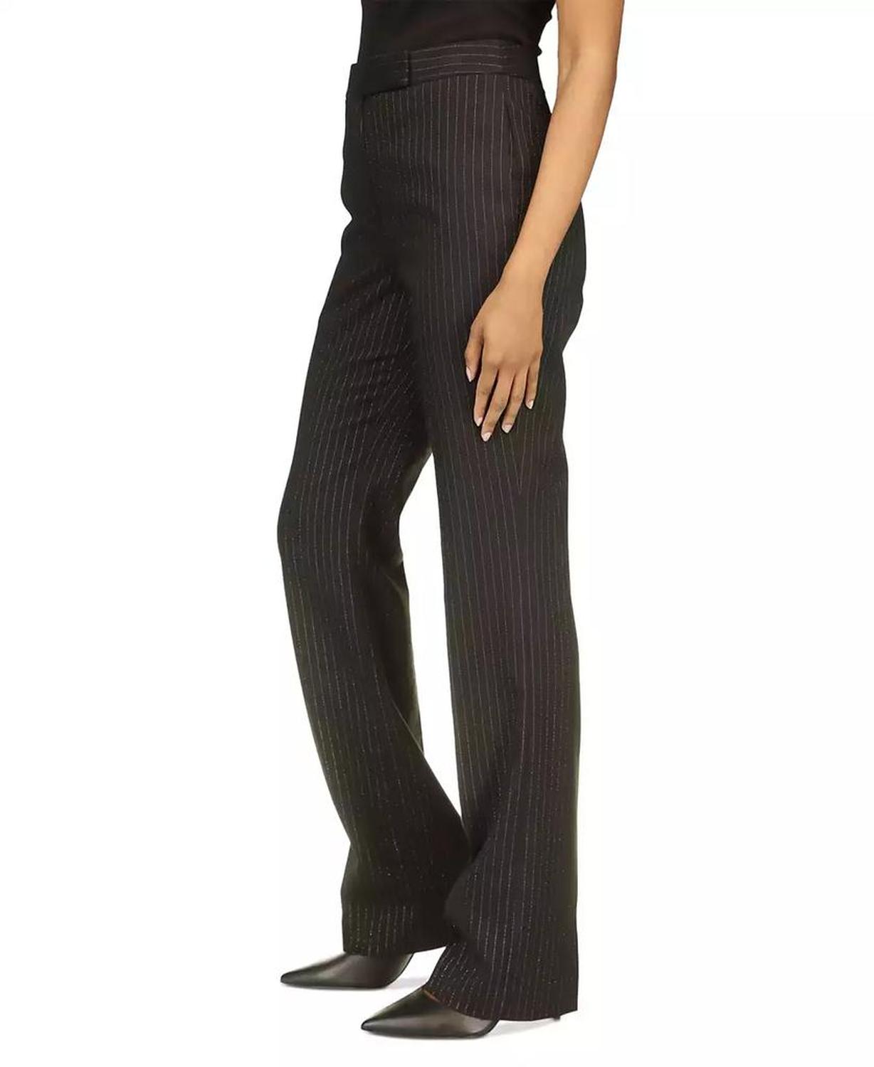 Women's Pinstriped Boot-Cut Trousers