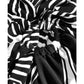 Petite Zebra-Print Faux Wrap Midi Dress