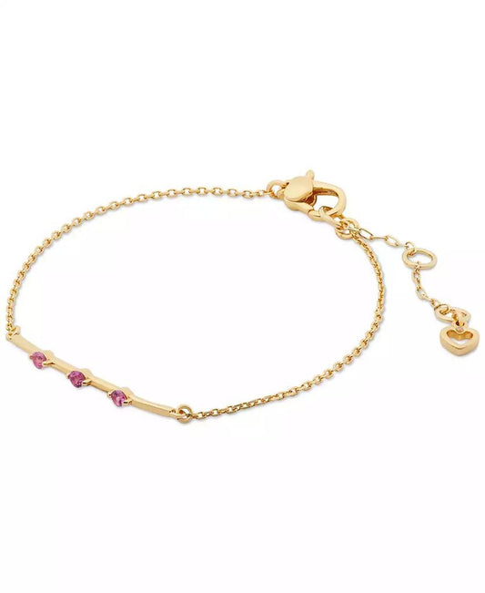 Gold-Tone Hint of Shimmer Pendant Bracelet