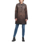 Women's Hooded Leopard-Print A-Line Raincoat