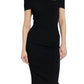 Michael Michael Kors Stretch Knit Over-The-Shoulder Dress