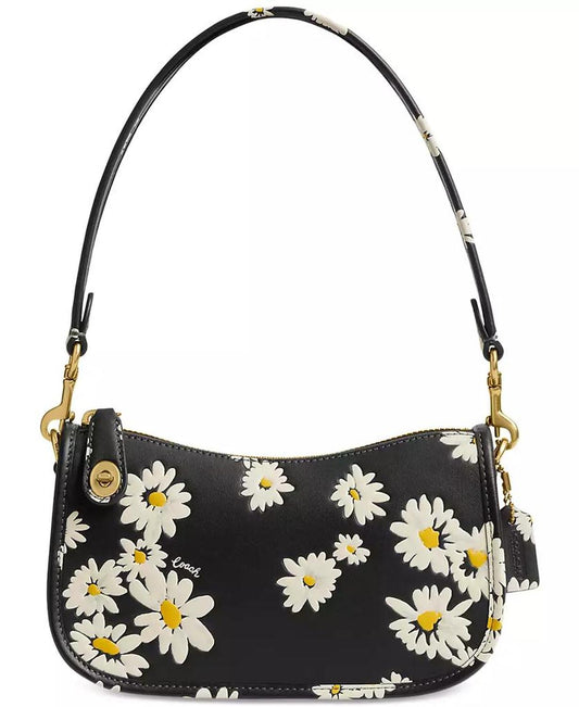 Swinger 20 Floral Print Leather Bag