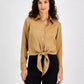 Women's Long-Sleeve Tie-Hem Shirt