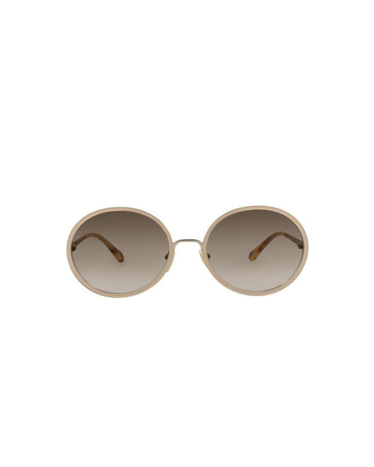 Round-Frame Metal Sunglasses