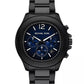 Men's Sage Chronograph Black IP Stainless Steel Watch 42mm