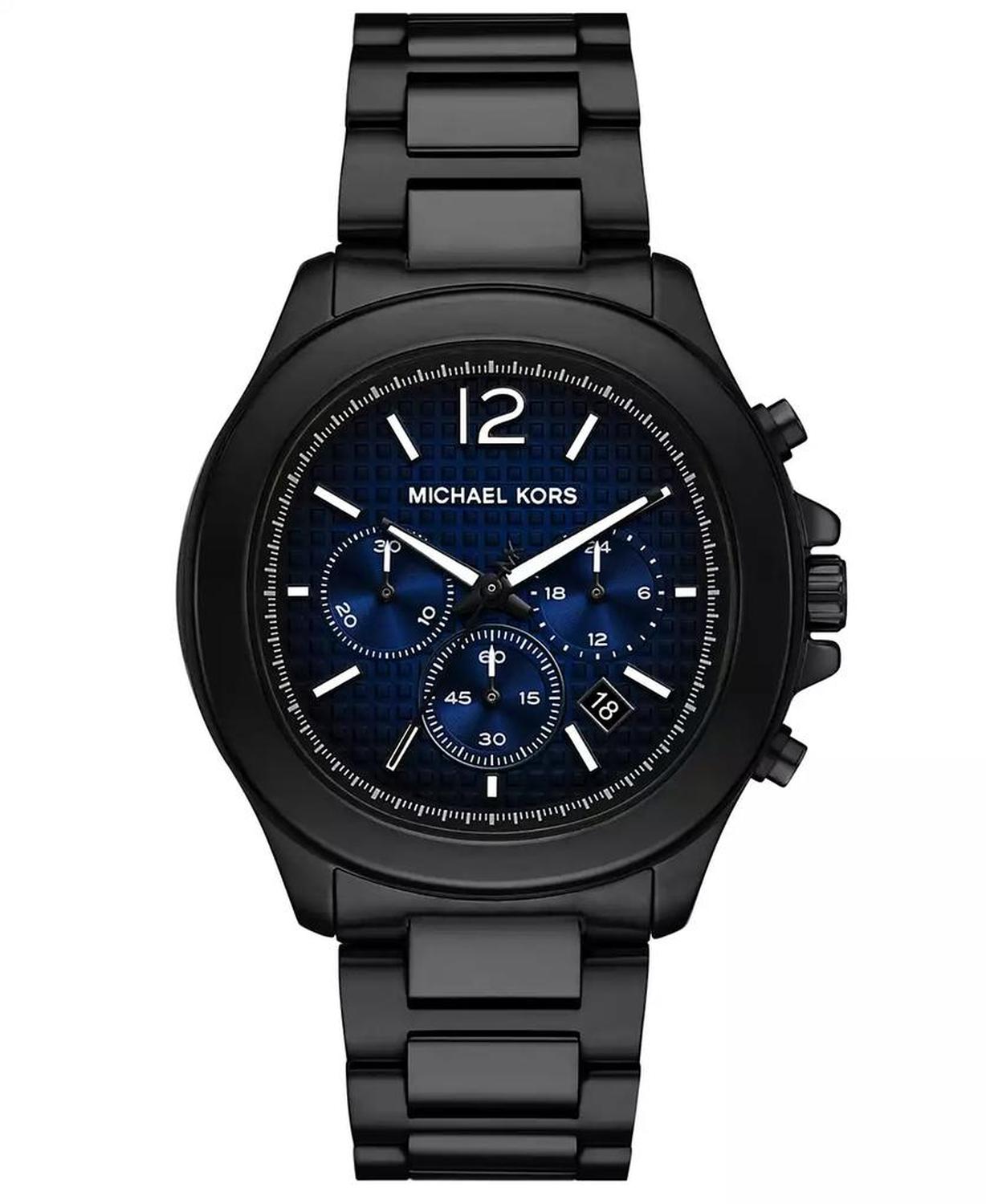 Men's Sage Chronograph Black IP Stainless Steel Watch 42mm