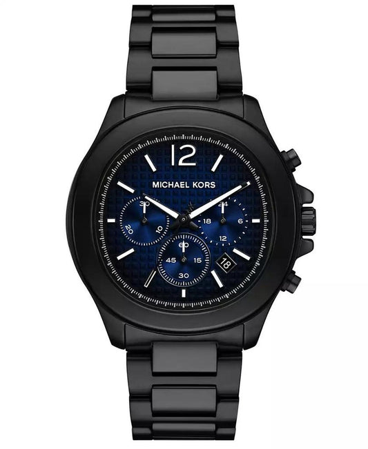 Men's Sage Chronograph Black IP Stainless Steel Watch 42mm