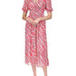 Womens Animal Print Viscose Maxi Dress