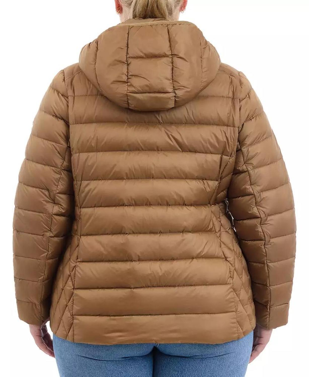 Plus Size Hooded Packable Down Puffer Coat, Created for Macy's