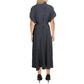 Womens Crepe Polka Dot Midi Dress