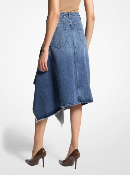 Denim Cascade Skirt