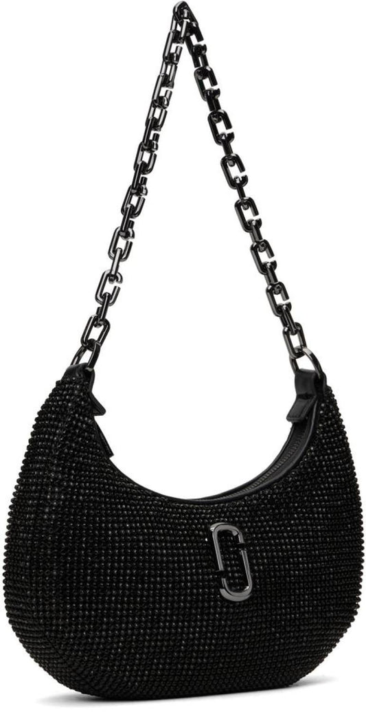 Black 'The Rhinestone Small Curve' Bag