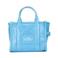 Marc Jacobs The Shiny Crinkle Mini Tote Air blue Leather Crossbody Handbag Women's Purse